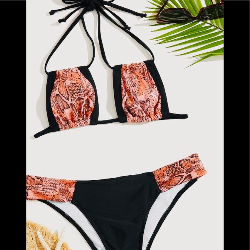 Snakeskin Print Bikini Set Medium